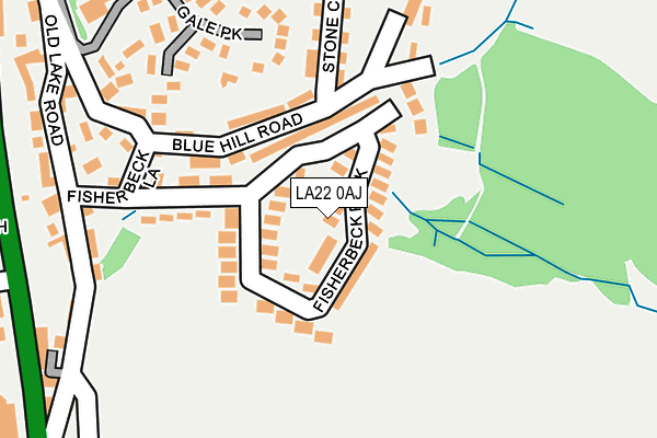 LA22 0AJ map - OS OpenMap – Local (Ordnance Survey)