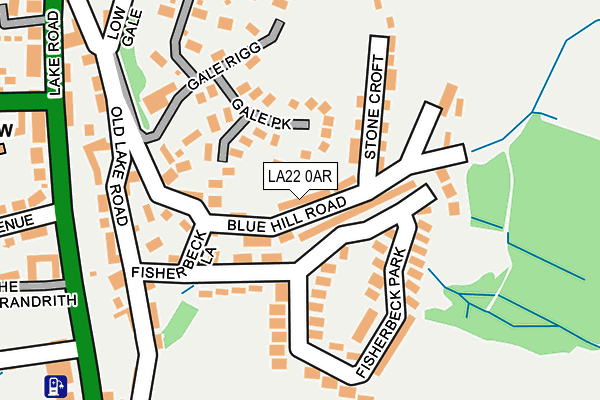 LA22 0AR map - OS OpenMap – Local (Ordnance Survey)