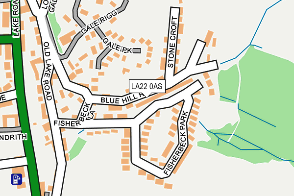 LA22 0AS map - OS OpenMap – Local (Ordnance Survey)