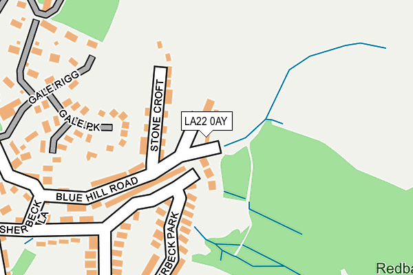 LA22 0AY map - OS OpenMap – Local (Ordnance Survey)