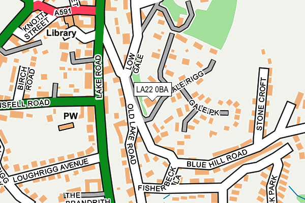 LA22 0BA map - OS OpenMap – Local (Ordnance Survey)