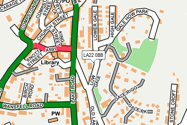 LA22 0BB map - OS OpenMap – Local (Ordnance Survey)