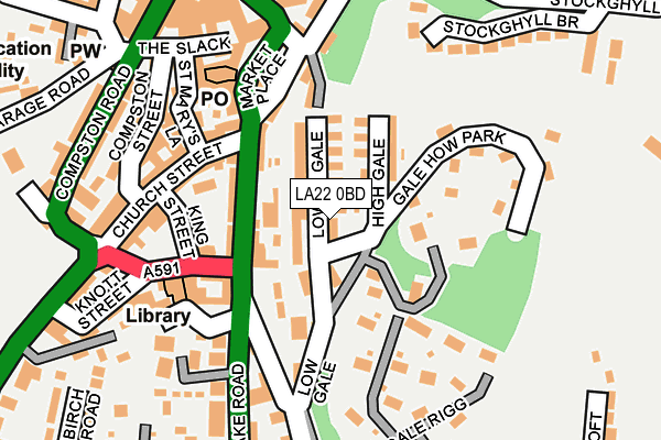 LA22 0BD map - OS OpenMap – Local (Ordnance Survey)