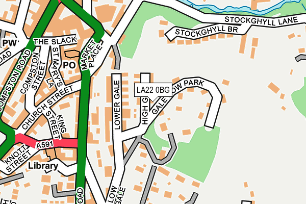 LA22 0BG map - OS OpenMap – Local (Ordnance Survey)