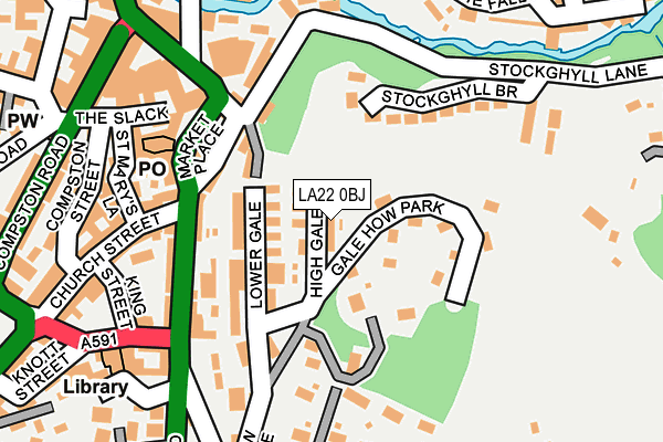 LA22 0BJ map - OS OpenMap – Local (Ordnance Survey)
