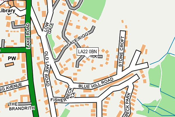 LA22 0BN map - OS OpenMap – Local (Ordnance Survey)