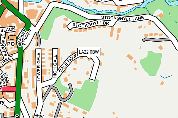 LA22 0BW map - OS OpenMap – Local (Ordnance Survey)