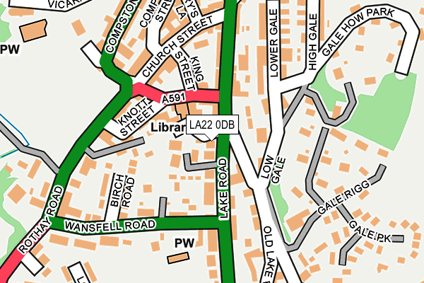 LA22 0DB map - OS OpenMap – Local (Ordnance Survey)