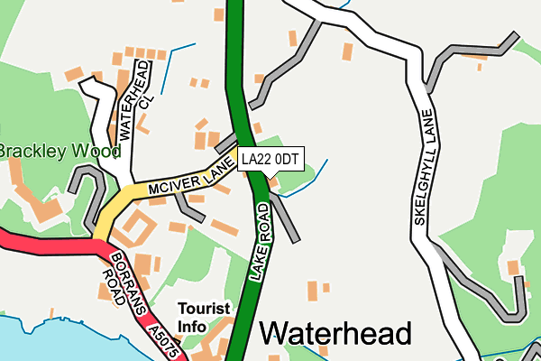 LA22 0DT map - OS OpenMap – Local (Ordnance Survey)