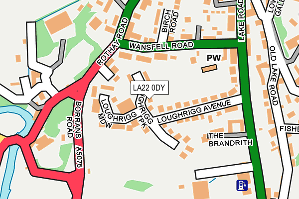 LA22 0DY map - OS OpenMap – Local (Ordnance Survey)