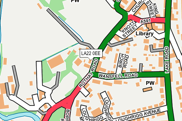 LA22 0EE map - OS OpenMap – Local (Ordnance Survey)