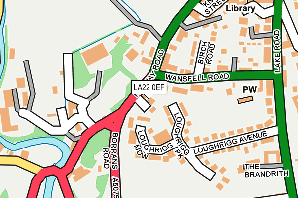 LA22 0EF map - OS OpenMap – Local (Ordnance Survey)