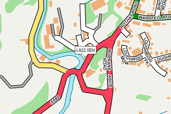 LA22 0EH map - OS OpenMap – Local (Ordnance Survey)