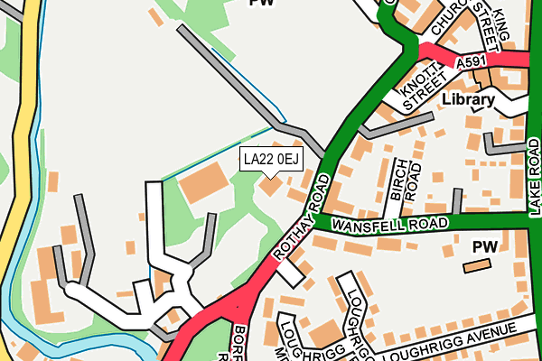 LA22 0EJ map - OS OpenMap – Local (Ordnance Survey)