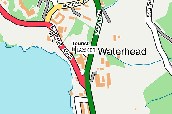 LA22 0ER map - OS OpenMap – Local (Ordnance Survey)