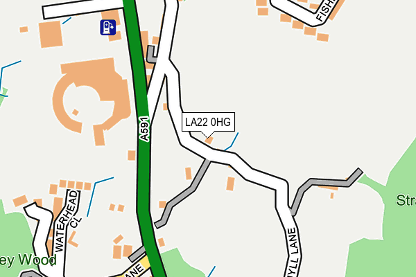LA22 0HG map - OS OpenMap – Local (Ordnance Survey)