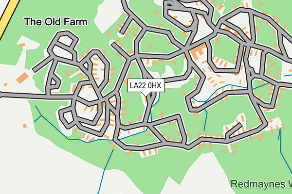 LA22 0HX map - OS OpenMap – Local (Ordnance Survey)