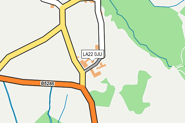 LA22 0JU map - OS OpenMap – Local (Ordnance Survey)