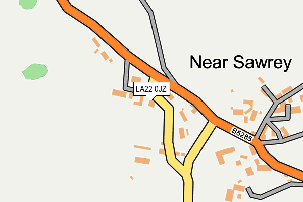 LA22 0JZ map - OS OpenMap – Local (Ordnance Survey)
