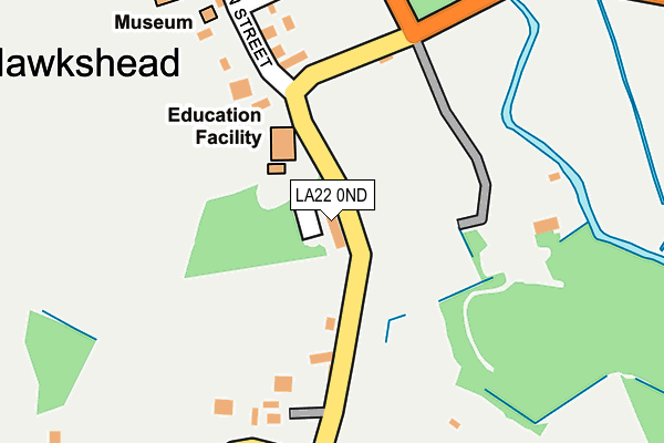 LA22 0ND map - OS OpenMap – Local (Ordnance Survey)