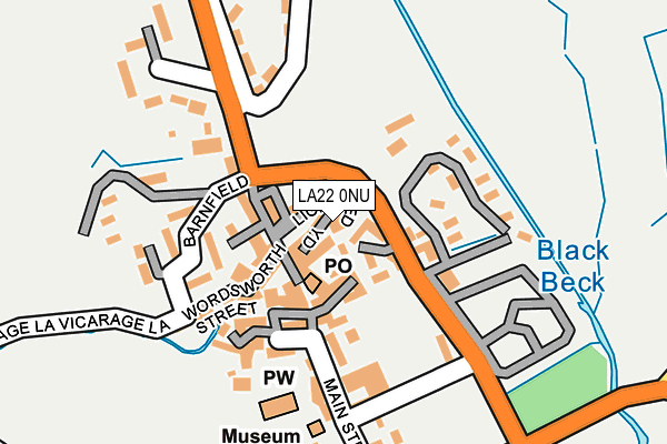 LA22 0NU map - OS OpenMap – Local (Ordnance Survey)