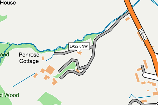 LA22 0NW map - OS OpenMap – Local (Ordnance Survey)