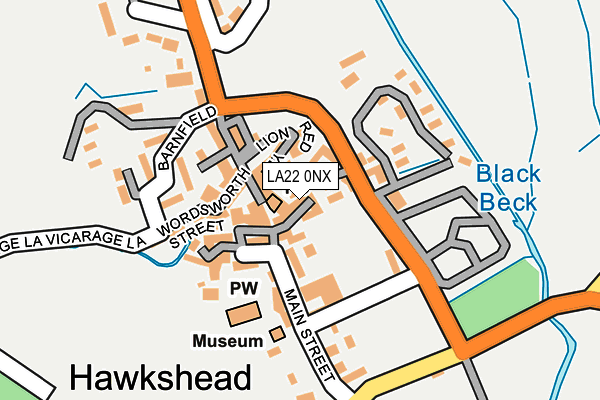 LA22 0NX map - OS OpenMap – Local (Ordnance Survey)