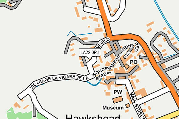 LA22 0PJ map - OS OpenMap – Local (Ordnance Survey)