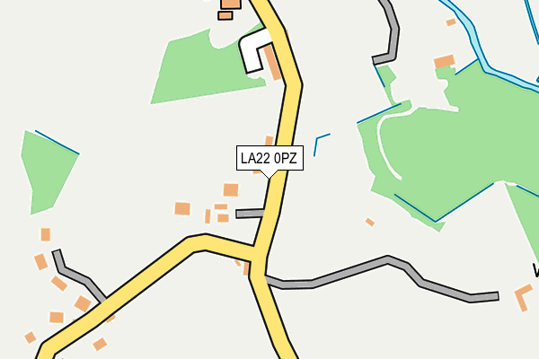 LA22 0PZ map - OS OpenMap – Local (Ordnance Survey)