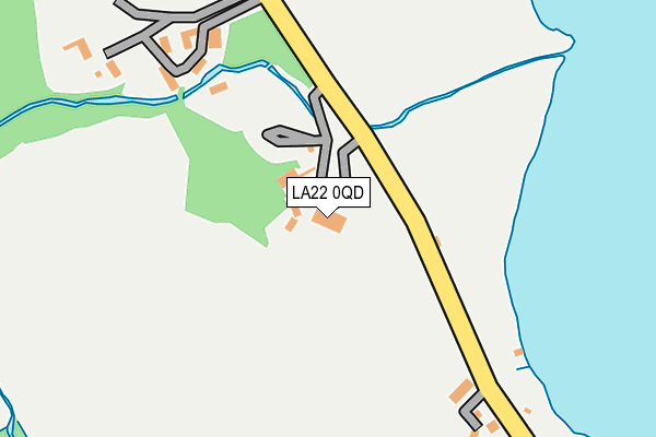 LA22 0QD map - OS OpenMap – Local (Ordnance Survey)