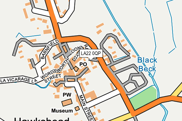 LA22 0QP map - OS OpenMap – Local (Ordnance Survey)