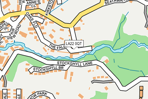 LA22 0QT map - OS OpenMap – Local (Ordnance Survey)