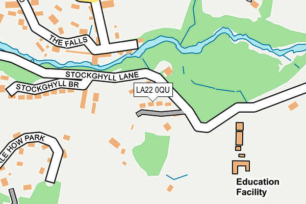 LA22 0QU map - OS OpenMap – Local (Ordnance Survey)