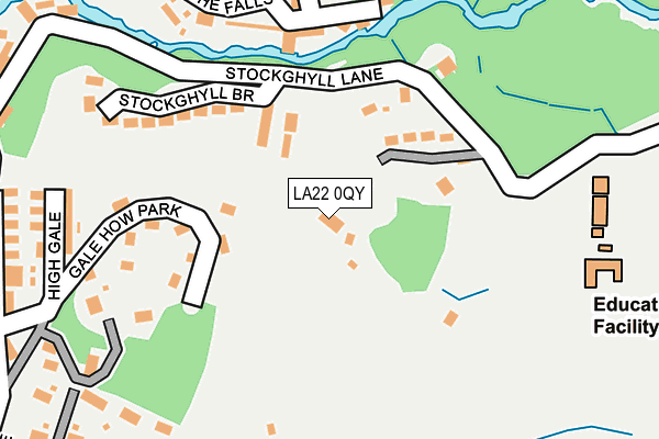 LA22 0QY map - OS OpenMap – Local (Ordnance Survey)