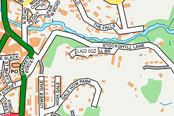 LA22 0QZ map - OS OpenMap – Local (Ordnance Survey)