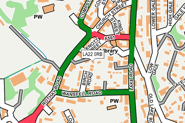 LA22 0RB map - OS OpenMap – Local (Ordnance Survey)