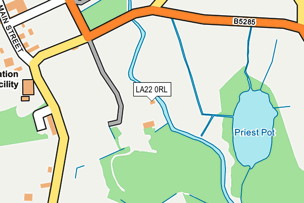 LA22 0RL map - OS OpenMap – Local (Ordnance Survey)