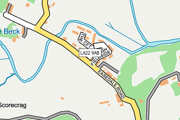 LA22 9AB map - OS OpenMap – Local (Ordnance Survey)