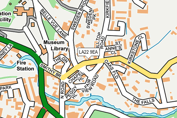 LA22 9EA map - OS OpenMap – Local (Ordnance Survey)