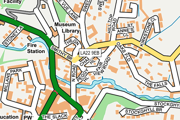 LA22 9EB map - OS OpenMap – Local (Ordnance Survey)