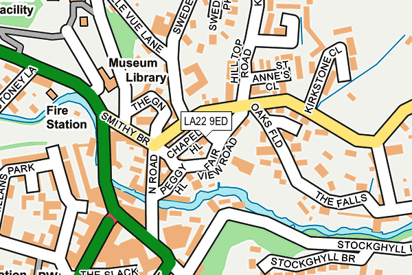 LA22 9ED map - OS OpenMap – Local (Ordnance Survey)