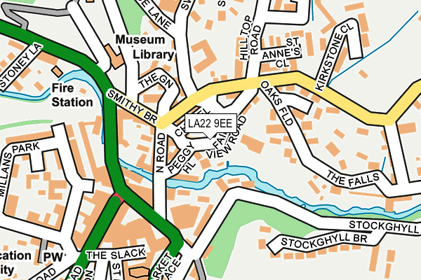 LA22 9EE map - OS OpenMap – Local (Ordnance Survey)