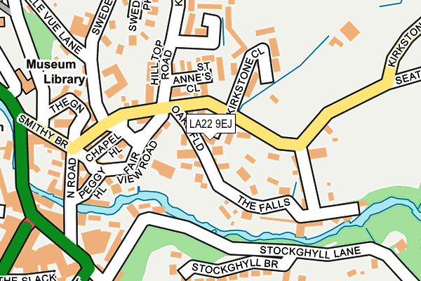 LA22 9EJ map - OS OpenMap – Local (Ordnance Survey)