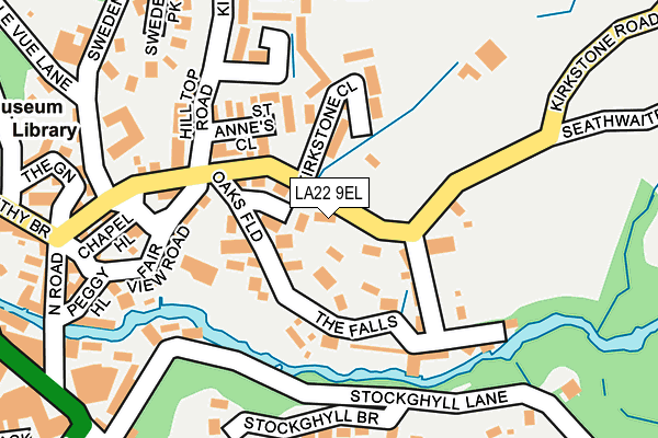 LA22 9EL map - OS OpenMap – Local (Ordnance Survey)