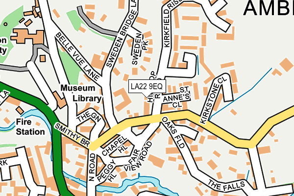 LA22 9EQ map - OS OpenMap – Local (Ordnance Survey)