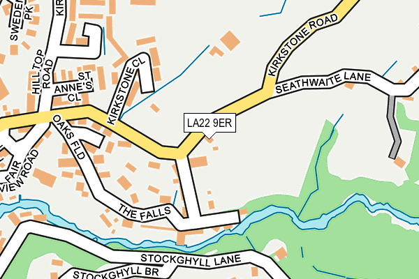 LA22 9ER map - OS OpenMap – Local (Ordnance Survey)