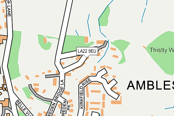 LA22 9EU map - OS OpenMap – Local (Ordnance Survey)