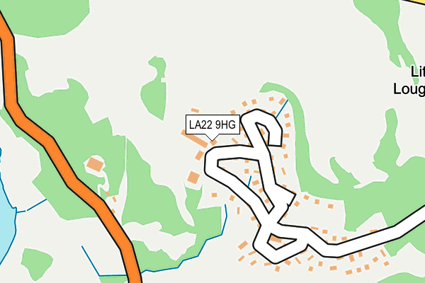 LA22 9HG map - OS OpenMap – Local (Ordnance Survey)