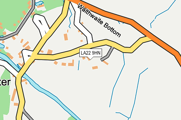 LA22 9HN map - OS OpenMap – Local (Ordnance Survey)