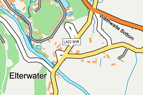 LA22 9HR map - OS OpenMap – Local (Ordnance Survey)